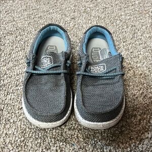 Hey Dude Kids Charcoal and Blue Sneakers